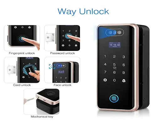 JPL 3D Face Recognition Glass Entry Systems Smart Lock G1 PRO - Image 3